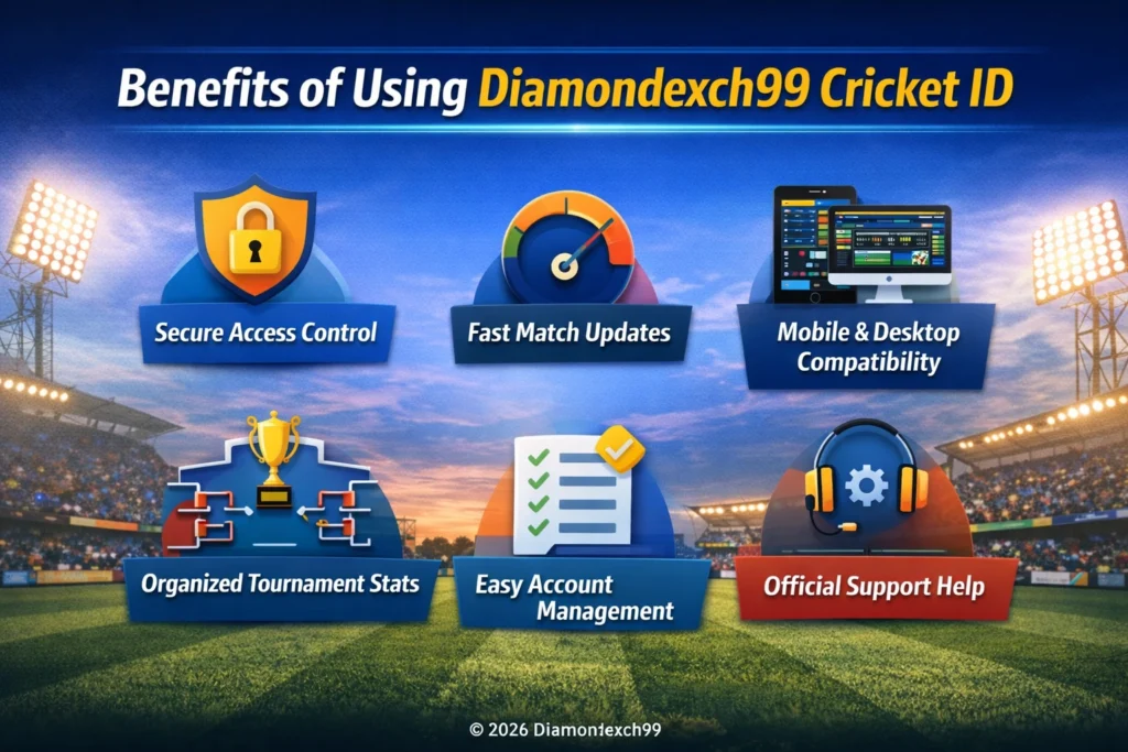 Benefits of using Diamondexch99 Cricket ID including fast access real time updates and personalized dashboard
