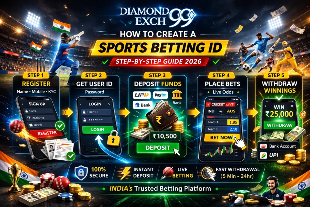 Step-by-step process to create Sports Betting ID online in India 2026