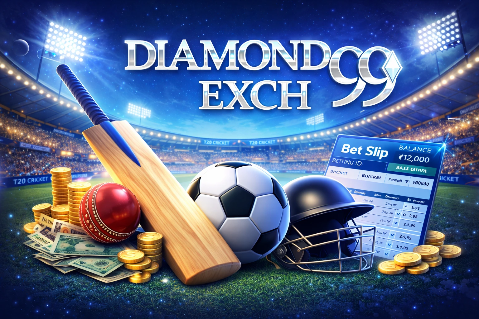 Diamondexch99 sports betting platform with cricket and football elements