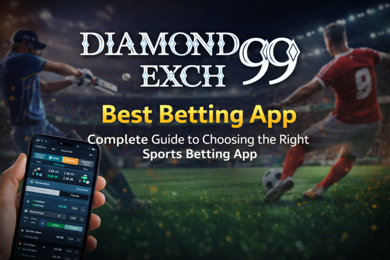 Best Betting App interface with Diamond Exch99 logo for cricket and football sports betting