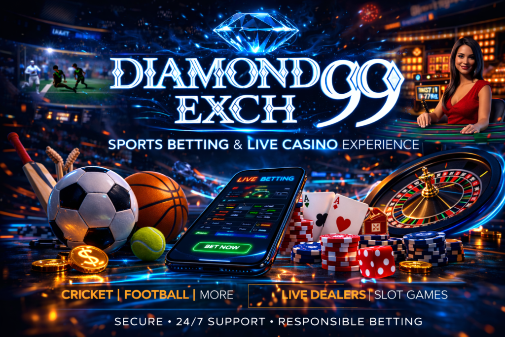 Diamond Exch 99 sports betting and live casino platform with live dealers and cricket betting