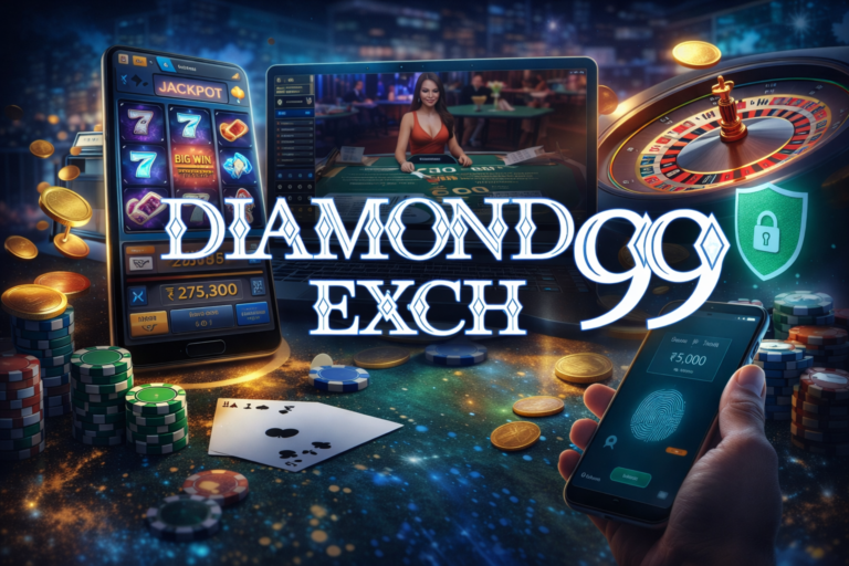 DiamondExch99 Casino Online Gambling Platform Logo with Live Casino Games