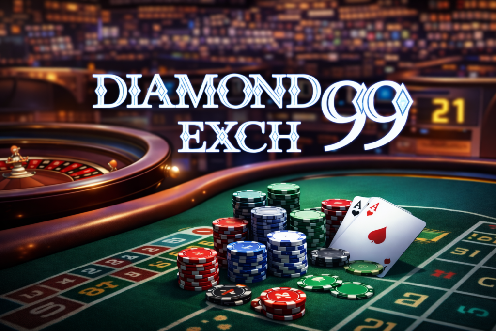 Diamondexch99 online casino table games platform showing blackjack, roulette, and live dealer casino gameplay