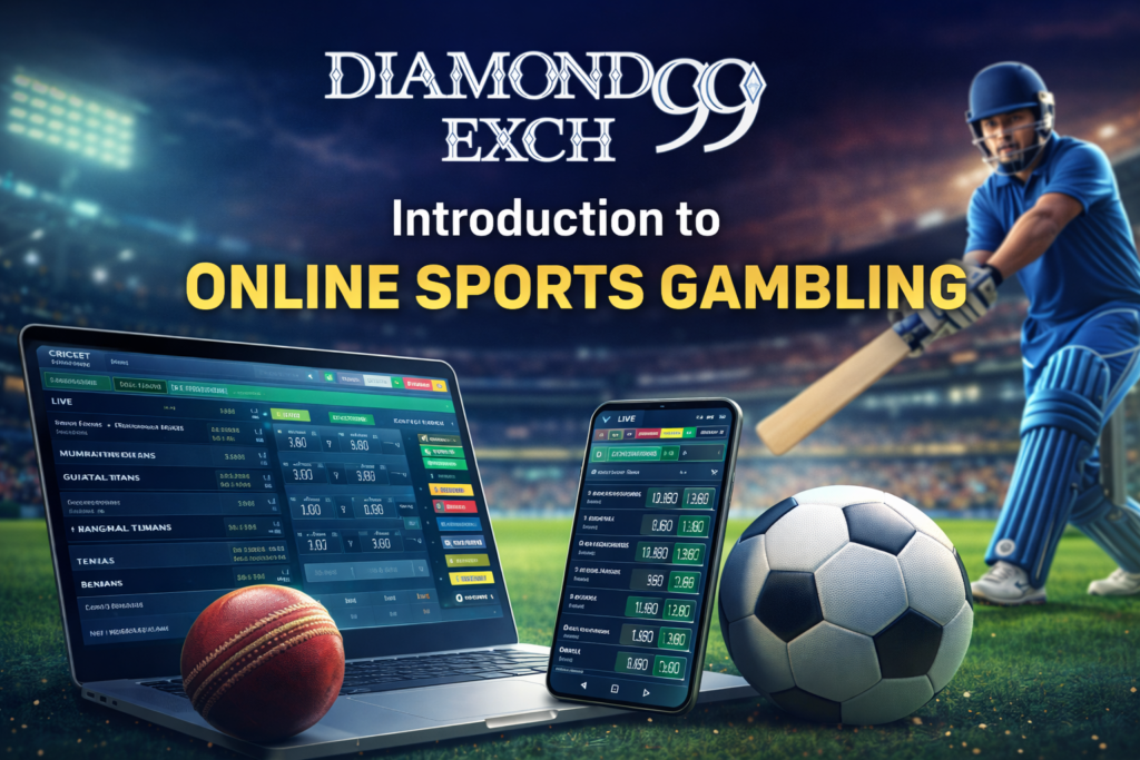 Diamondexch99 online sports gambling platform with live cricket and football betting interface