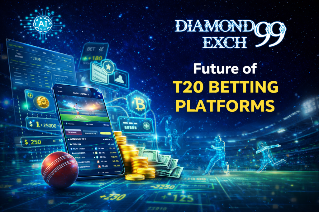 Future of T20 betting platforms showing online cricket betting technology with Diamond Exch 99 platform.